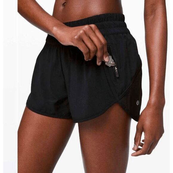 LULULEMON ATHLETICA Tracker Short V '4" In Black Size 4 - Picture 1 of 5